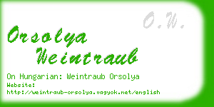 orsolya weintraub business card